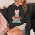 Everyday Should Be Library Day Cute Owl Reading Books Lover Unisex Hoodie Everyday Should Be Library Day Cute Owl Reading Books Lover Unisex Hoodie