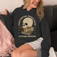 Existential Crisis Club Lifetime Member Skull Books Sarcasm Unisex Hoodie Existential Crisis Club Lifetime Member Skull Books Sarcasm Unisex Hoodie
