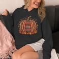 Fall Book Pumpkin Autumn Retro Reading Teacher Books Lover Unisex Hoodie