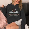 FALL INTO A GOOD BOOK Reader Autumn Reading Meme ON BACK Unisex Hoodie