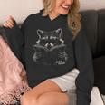Feral But Literate Raccoon Reading Book Library Animal Meme Unisex Hoodie