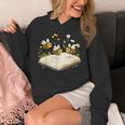 Floral Bumble Bee Reading Book Wildflower Bookish Librarian Unisex Hoodie Floral Bumble Bee Reading Book Wildflower Bookish Librarian Unisex Hoodie