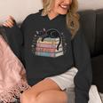 Floral Cat Sleeping On Books Unisex Hoodie