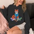 Fox Nerd Reading Books Bookworm Library Book Unisex Hoodie