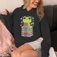 Frog Reading Books Bookworm Librarian Unisex Hoodie Frog Reading Books Bookworm Librarian Unisex Hoodie