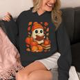 Ghost Reading Book Lovers Autumn Fall Halloween Unisex Hoodie
