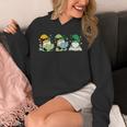 Gnomes Reading Books Teacher St Patricks Day Shamrock Irish Unisex Hoodie