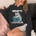 Grey Cat Reading Book Busy Doing Book Related Things Men Women Kids Unisex Hoodie Grey Cat Reading Book Busy Doing Book Related Things Men Women Kids Unisex Hoodie