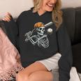 Halloween Boys Batting Skeleton Baseball Unisex Hoodie Halloween Boys Batting Skeleton Baseball Unisex Hoodie