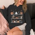 Halloween Library Ghost Books Teacher Spooky Trick Or Teach Unisex Hoodie
