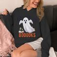 Halloween Teacher Librarian Books Reading Ghost Pun BOOOOKS Men Women Kids Unisex Hoodie