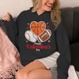 Happy Valentine’s Basketball Football Valentine Baseball Unisex Hoodie
