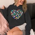 Heart Of Books Book Lover Heart Shape Reading Unisex Hoodie Heart Of Books Book Lover Heart Shape Reading Unisex Hoodie