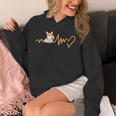 Heartbeat Corgi Reading Book Unisex Hoodie