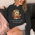 Hedgehog Book Lover Leave Me Alone I'm Reading Girls Unisex Hoodie