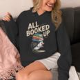 Hedgehog Book Lovers All Booked UP Retro Unisex Hoodie Hedgehog Book Lovers All Booked UP Retro Unisex Hoodie