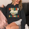 Hooked On Books Retro Reader Unisex Hoodie Hooked On Books Retro Reader Unisex Hoodie
