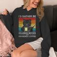 I'd Rather Be Reading Books And Drinking Coffee Cat For Men Women Kids Unisex Hoodie