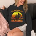 I'd Rather Be Reading Retro Book Lover Bookworm Unisex Hoodie I'd Rather Be Reading Retro Book Lover Bookworm Unisex Hoodie