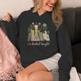 I'm Booked Tonight Floral Books Cozy Reading Graphic Unisex Hoodie