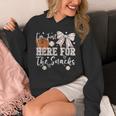 I'm Just Here For The Snacks Baseball Coquette Game Day Girl Unisex Hoodie I'm Just Here For The Snacks Baseball Coquette Game Day Girl Unisex Hoodie