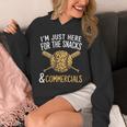I'm Just Here For The Snacks And Commercials Baseball Unisex Hoodie