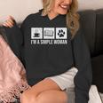 I'm A Simple Woman Tea Books & Dogs Reading Lover Unisex Hoodie