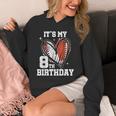 It's My 8th Birthday Baseball Football Heart 8 Year Old Unisex Hoodie