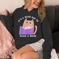 It's a Good Day To Read a Book Cat Kitty Reading Book Men Women Kids Unisex Hoodie