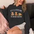 It's A Good Day To Read A Book Highland Cow Bookworm Unisex Hoodie