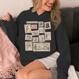 Jane Austen Book Classic Literature Stamp Collage Unisex Hoodie