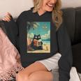 Japanese Cat Book Summer Beach Vacation Cruise Unisex Hoodie