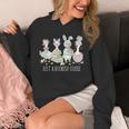 Just A Bookish Goose Bunny Easter Day Reading Book Lover Unisex Hoodie