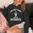 Just Here For The Boooks Ghost Teacher Halloween Book Lover Unisex Hoodie