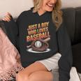 Just A Boy Who Loves Baseball Player Kids Unisex Hoodie