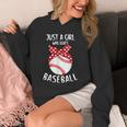 Just A Girl Who Loves Baseball Cute Retro Baseball Lover Unisex Hoodie