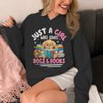 Just a Girl Who Loves Dogs & Books Dog Reading Unisex Hoodie