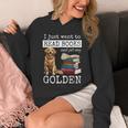 I Just Want To Read Books And Pet My Golden Retriever Dog Men Women Girls Kids Unisex Hoodie