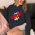 KAPOW Action Super Hero Retro Comic Book Bubble Superhero Unisex Hoodie KAPOW Action Super Hero Retro Comic Book Bubble Superhero Unisex Hoodie