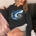 Kids Shark With School Books Back To School Shark Lovers Unisex Hoodie