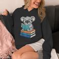 Koala Reading Book Glasses Bookworm Librarian Unisex Hoodie