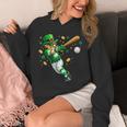 Leprechaun Play Baseball St Patrick's Day Men Kid Boys Unisex Hoodie Leprechaun Play Baseball St Patrick's Day Men Kid Boys Unisex Hoodie