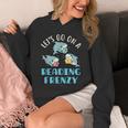 Let's Go On a Reading Frenzy Sharks With Books Teacher Unisex Hoodie