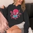 Librarian Book Sea Ocean Giant Squid Reading Octopus Unisex Hoodie Librarian Book Sea Ocean Giant Squid Reading Octopus Unisex Hoodie