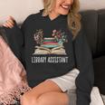 Library Assistant Messy Bun Library Book Reader Unisex Hoodie