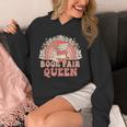 Library Book Fair Queen Vibe Groovy Retro School Reading Unisex Hoodie Library Book Fair Queen Vibe Groovy Retro School Reading Unisex Hoodie