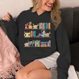 Library Cats Kittens Reader Book Lovers Pet Shelf Unisex Hoodie