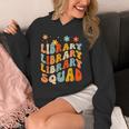 Library Squad Team Librarian Teacher Book Lover Retro Groovy Unisex Hoodie Library Squad Team Librarian Teacher Book Lover Retro Groovy Unisex Hoodie