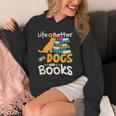 Life Is Better With Dogs And Books Bookworm Reader Reading Unisex Hoodie