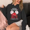 Little Slugger Boy Coming Soon Baby Announcement Baseball Unisex Hoodie
